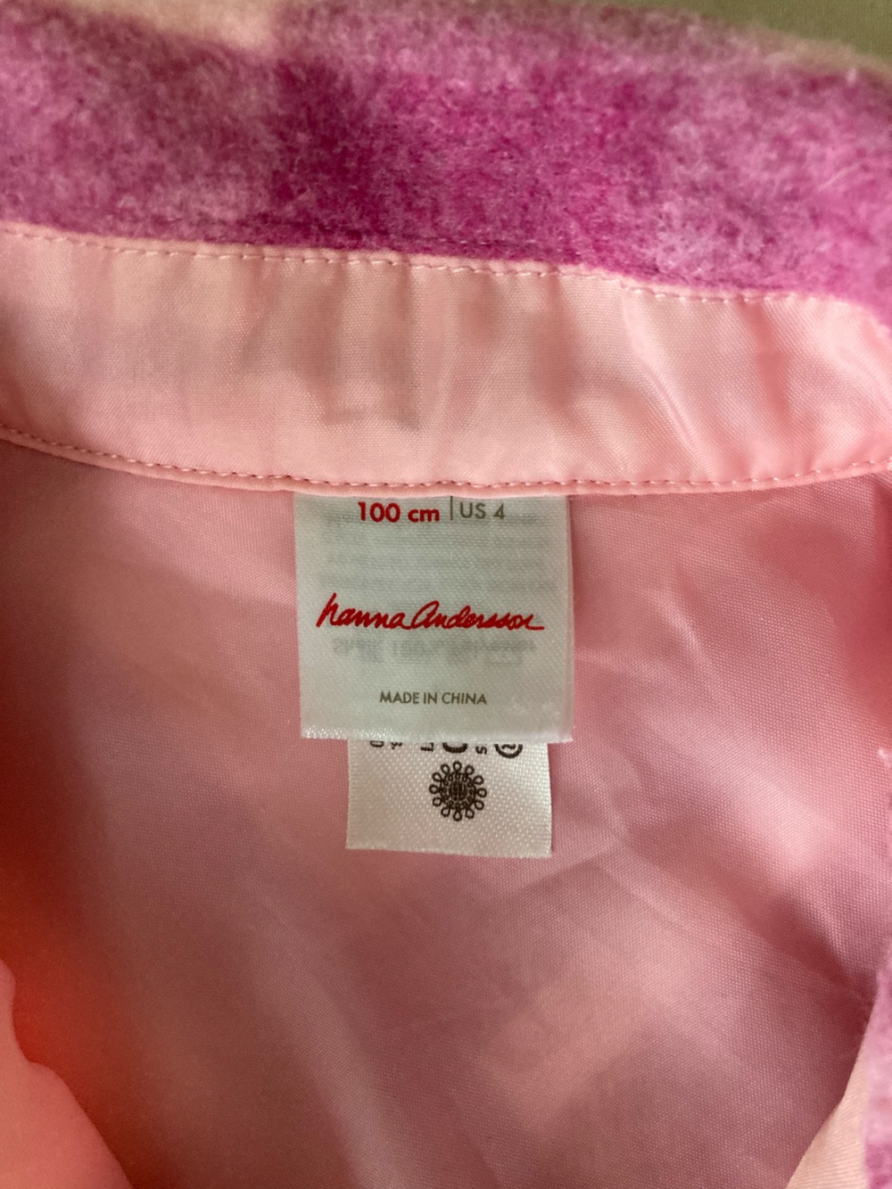 Hanna Andersson Pink Plaid Overshirt size 4 - Picture 2 of 6